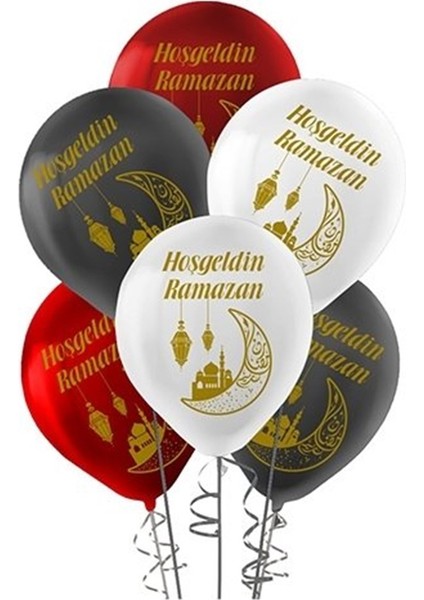 Hoşgeldin Ramazan Basklı Balon 6 Adet