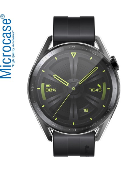 Huawei Watch Gt 3 46 mm Önü Kapalı Silikon Kılıf - Şeffaf indirimleri