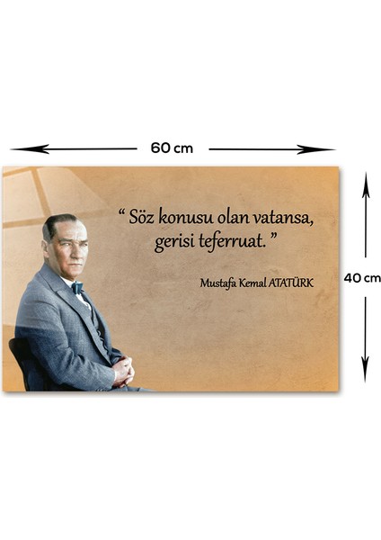 Cam Tablo | Atatürk Serisi | 27 | 40cm x 60cm