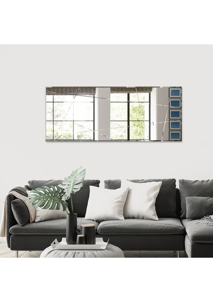 Ayna - Tasarım Kanallı Ayna - 130cm x 50cm
