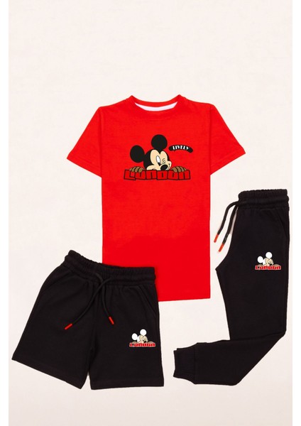 Mickey 3'lü Çocuk Eşofman Takımı
