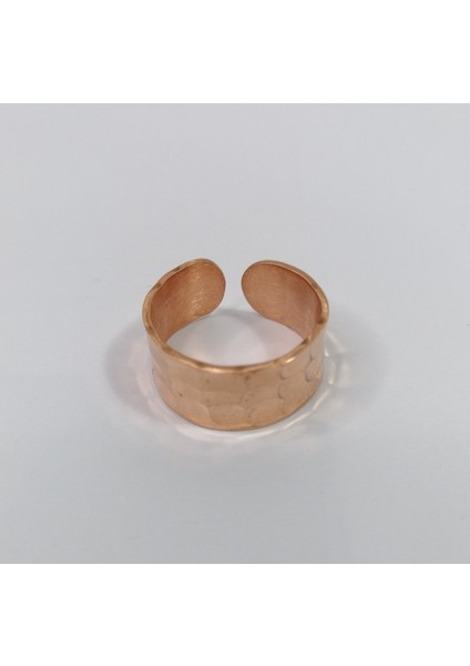 Çekiç Dövmeli Bakır Yüzük Parlak Model modelleri