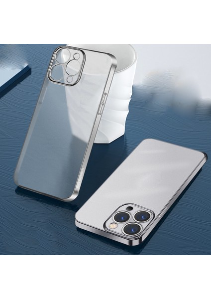 Zshskjiphone 13 Için Kanat Kaplama Serisi Yarı Şeffaf Buzlu Telefon Kılıfı