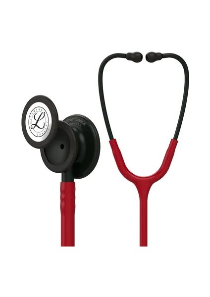 3m™ Littmann® Classic Iıı™ Steskop 5868, Siyah Dinleme Çanı, 27 Inç, Bordo Hortum