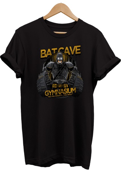Batman Gym Baskılı &100 Pamuk Oversize T-Shirt Büyük Beden Tişört