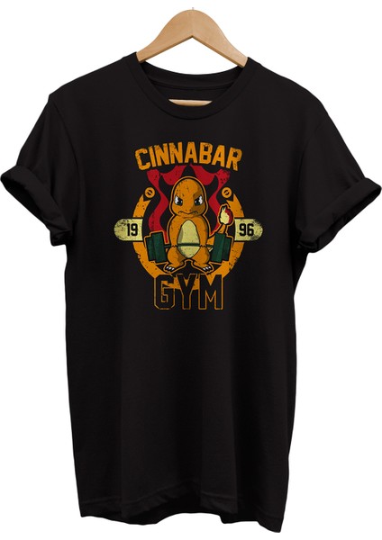 Pokemon Charmender Gym Baskılı &100 Pamuk Oversize T-Shirt Büyük Beden Tişört