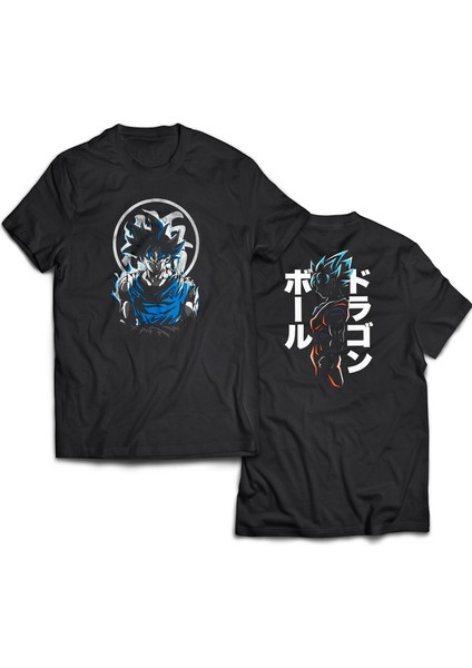 Dragon Ball Çift Baskılı &100 Pamuk Oversize T-Shirt Büyük Beden Tişört