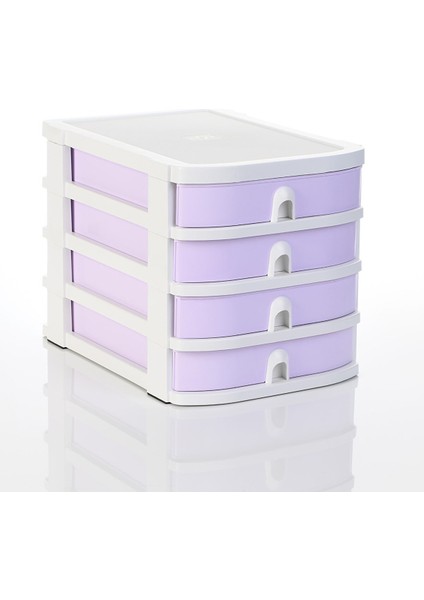 Ops Co 7400 Çok Amaçlı Çekmeceli Organizer Pastel Mor