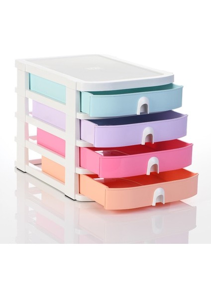 Ops Co 7400 Çok Amaçlı Çekmeceli Organizer Pastel Renkli