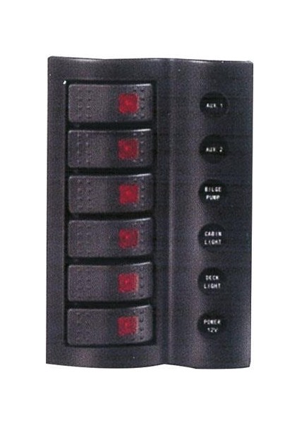 6'lı Swıtch Panel B.s Tekne, Yat ve Karavan