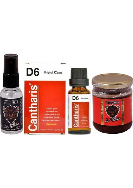 BIZ10 Sprey 25ML Caas D6 Kadın Damla 30ML BIZ10 Macun 240GR