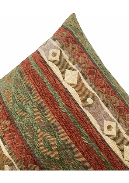Kilim Desenli Açık Yeşil Kırlent Kılıfı 45 x 45 cm