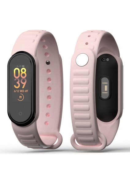 Xiaomi Mi Band 5/6 Uyumlu Loop Desenli Silikon Kordon