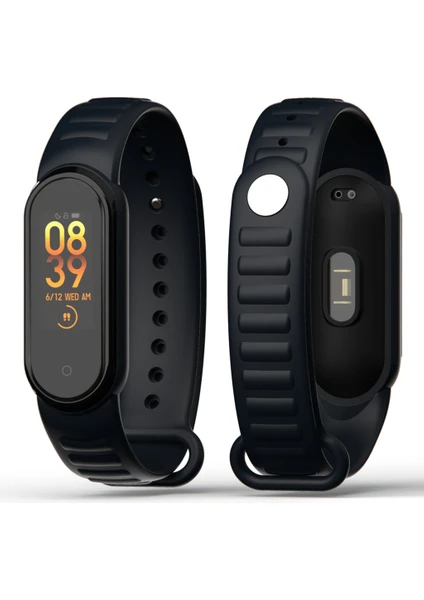 Xiaomi Mi Band 5/6 Uyumlu Loop Desenli Silikon Kordon