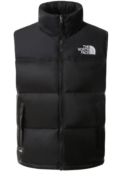 96 Retro Nuptse Kadın Kaz Tüyü Yelek Siyah
