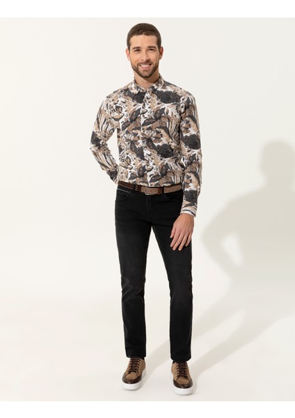 Erkek Bej Regular Fit Uzun Kollu Gömlek 50249732-VR011 fırsatları