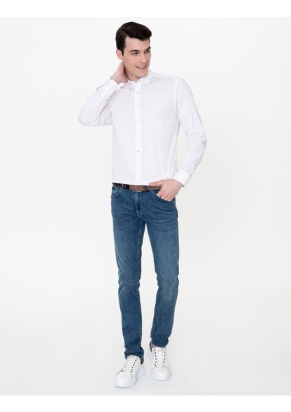 Erkek Bej Slim Fit Uzun Kollu Gömlek 50249779-VR011 fırsatları