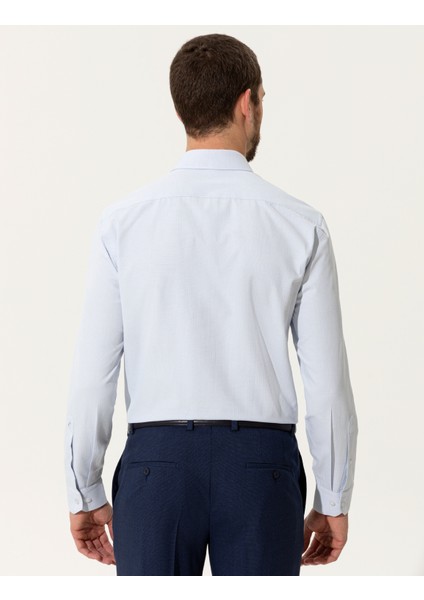 Erkek Açık Mavi Slim Fit Uzun Kollu Gömlek 50247982-VR003 indirimleri