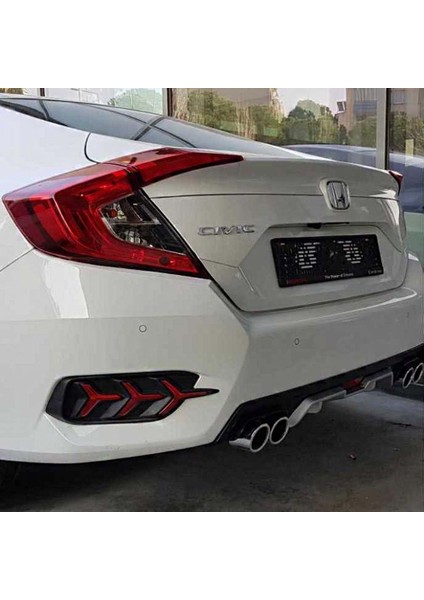 Honda Civic Fc5 2016-2020 Difüzör 4 Egzozlu Silver modelleri