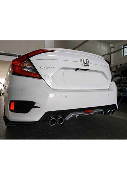 Honda Civic Fc5 2016-2020 Difüzör 4 Egzozlu Silver fırsatları