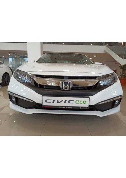 Çmk Honda Civic Fc5 2019-2021 Ön Sis Kaşı Kaplaması Nikelaj (Makyajlı Kasa)