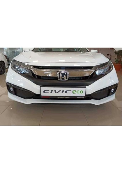 Honda Civic Fc5 2019-2021 Ön Sis Kaşı Kaplaması Karbon (Makyajlı Kasa)