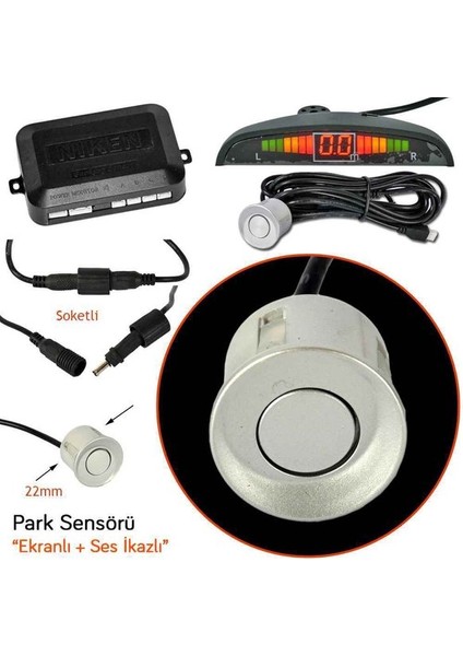 Park Sensörü Led Ekran Ve Türkçe Uyarı Gri