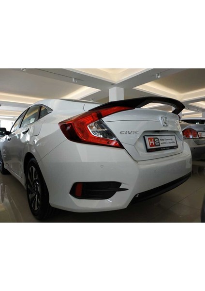 Honda Civic Fc5 V Style Spoiler Piano Black