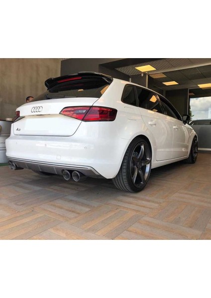 Audi A3 Hb 2014-2018 Cam Üstü Spoiler Piano Black