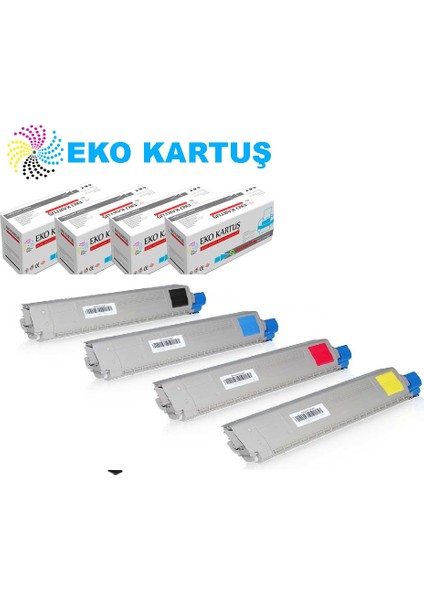 Oki C841CDTN Muadil 4’lü Set Toner,
