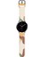 Samsung Galaxy Watch Active 2 Uyumlu Desenli Silikon Kordon 20MM (Krem-Kahve) 2