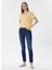 Yüksek Bel Dar Kalıp Düz Mavi Kadın Denim Pantolon - 222 LCF 121008 1