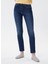 Yüksek Bel Dar Kalıp Düz Mavi Kadın Denim Pantolon - 222 LCF 121008 5