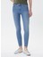 Yüksek Bel Dar Kalıp Düz Mavi Kadın Denim Pantolon - 222 LCF 121002 1