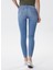 Yüksek Bel Dar Kalıp Düz Mavi Kadın Denim Pantolon - 222 LCF 121002 4