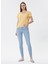 Yüksek Bel Super Slim Fit Düz Mavi Kadın Denim Pantolon - 222 LCF121006 1