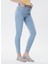 Yüksek Bel Super Slim Fit Düz Mavi Kadın Denim Pantolon - 222 LCF121006 4