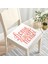 Nar Renk Home Sweet Home Dekoratif Dijital Baskılı Fermuarlı Sandalye Minderi 3
