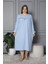 Mevsimlik Uzun Kol Pamuklu Penye Büyük Beden Anne Gecelik 180 1