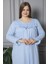 Mevsimlik Uzun Kol Pamuklu Penye Büyük Beden Anne Gecelik 180 3