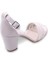 Goldstep 1601 Kadın 7,5 cm Topuk Dantelli Tek Bant Sandalet 4