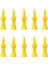 10 Adet Golf Tees Plastik Golf Tırnak Sınırı Pin Açık Spor Kaynağı 43MM Sarı 4