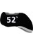 Dayanıklı Neopren Golf Kulübü Demir Atıcı Kafa Kapak Headcover Koruyucu Kol 52 Derece Siyah 5