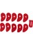 10 Adet Neopren Golf Demir Kafa Kapakları + 1 Adet Golf Atıcı Headcovers Kırmızı Set 1