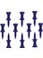 10 Adet 70MM Plastik Golf Tees Açık Golf Acemi Için Egzersiz Malzemeleri 37MM Mavi 3