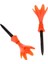3 Adet Ayarlanabilir Golf Tees Plastik Dönebilen Golf Tees Golf Tee Set Orange 3