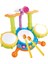 Mikrofonlu Toddler Elektrikli Davul Takımı, Müzikal Oyuncakları Yeşil (Yurt Dışından) 1