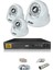 3 Kameralı 5mp Sony Lensli 1080P Fullhd Güvenlik Kamerası Sistemi - Hard Disksiz 1
