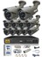 11 Kameralı 5mp Lensli 1080P Fullhd Kamera Seti - Gece Görüşlü - Su Geçirmez - Cepten Izle 1