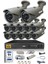 12 Kameralı 5mp Lensli 1080P Fullhd Kamera Seti - Gece Görüşlü - Su Geçirmez - Cepten Izle 1